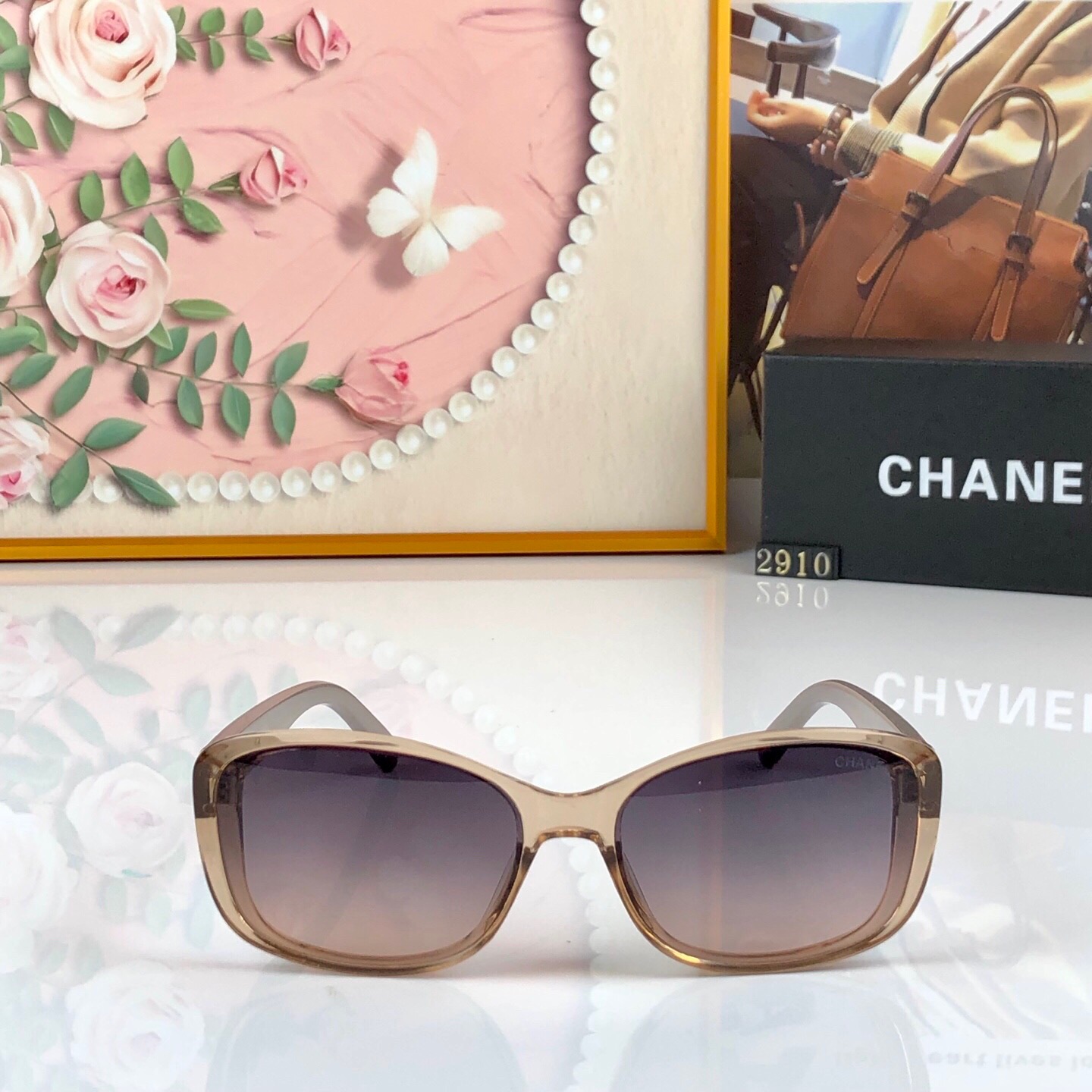 🔥🔥Chane*小香墨镜女时尚潮流防紫外线复古辣妹旅行防晒开车高颜值太阳镜