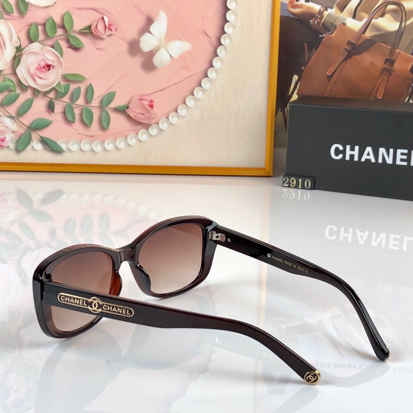 🔥🔥Chane*小香墨镜女时尚潮流防紫外线复古辣妹旅行防晒开车高颜值太阳镜