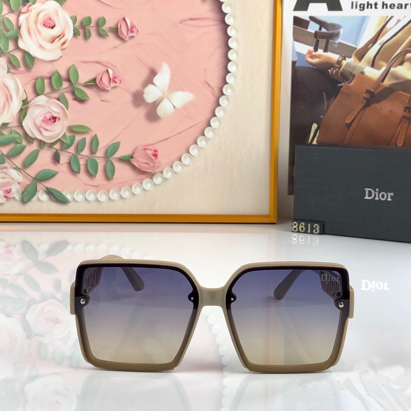 🔥🔥Dio*新款欧美太阳镜方框时尚潮流百搭墨镜女款开车防紫外线