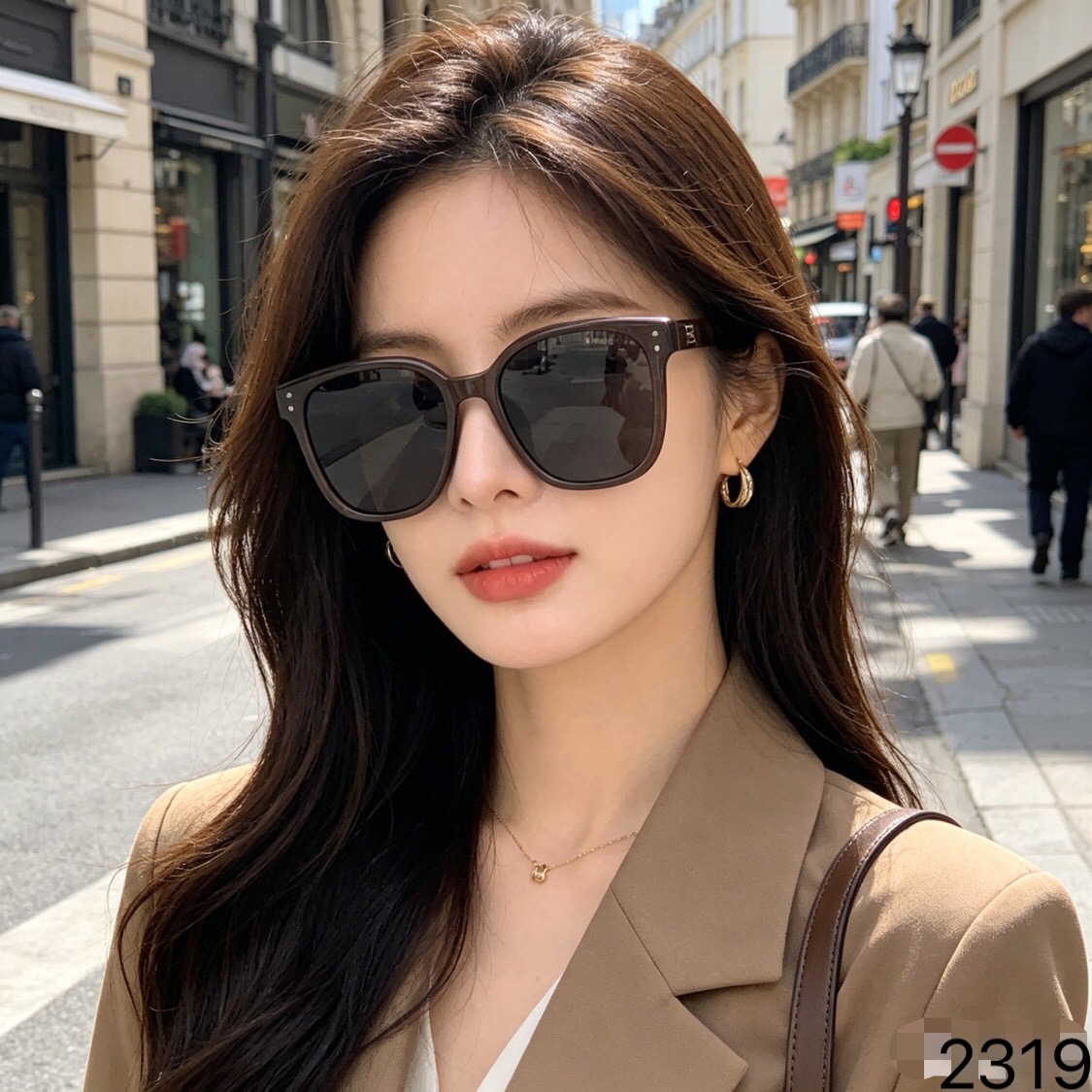 🔥🔥Chane*2026春夏上新偏光大框方形太阳眼镜男女高级感显脸小防紫外线墨镜