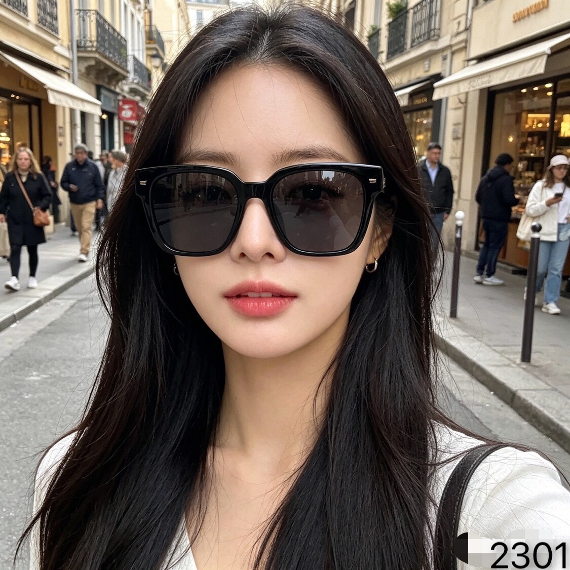 🔥🔥Louis vuitto*气质大框墨镜女款2026新款高级感适合方圆脸太阳眼镜防紫外线
