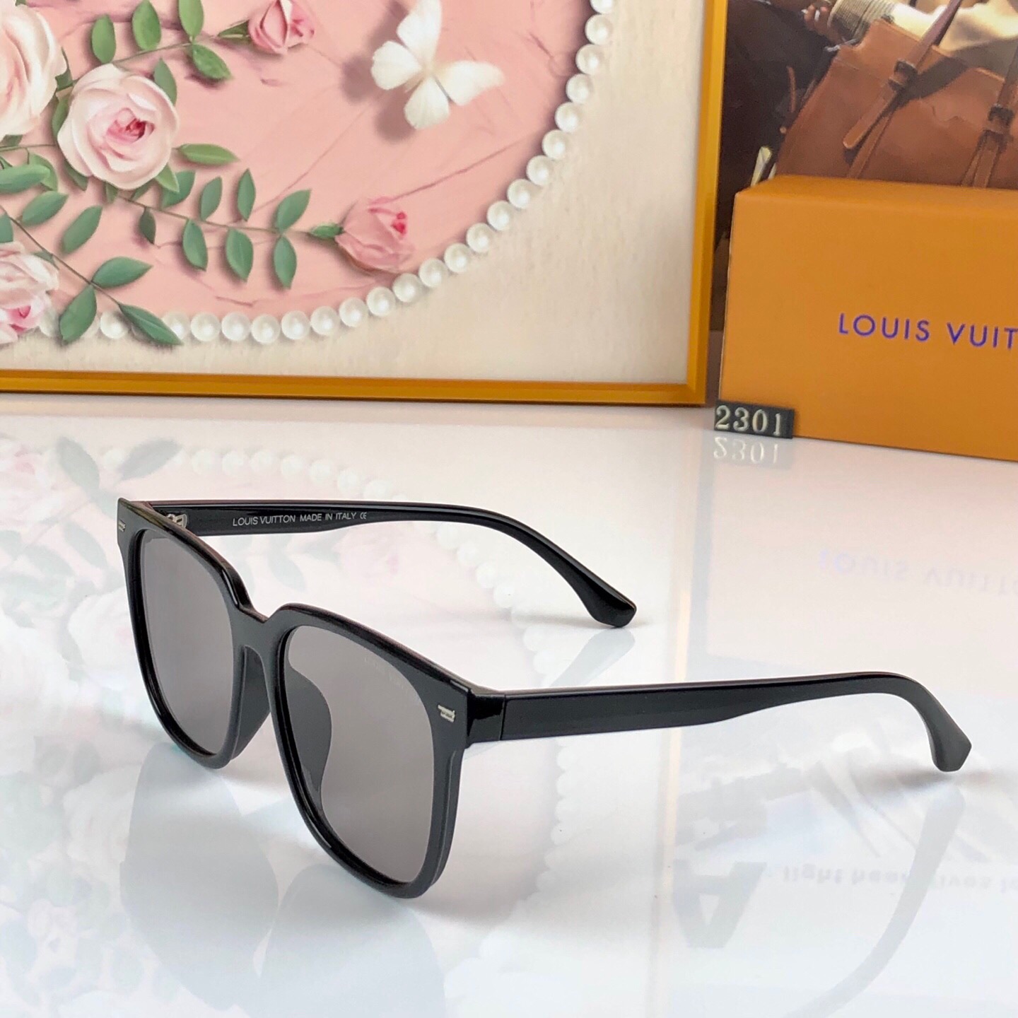 🔥🔥Louis vuitto*气质大框墨镜女款2026新款高级感适合方圆脸太阳眼镜防紫外线