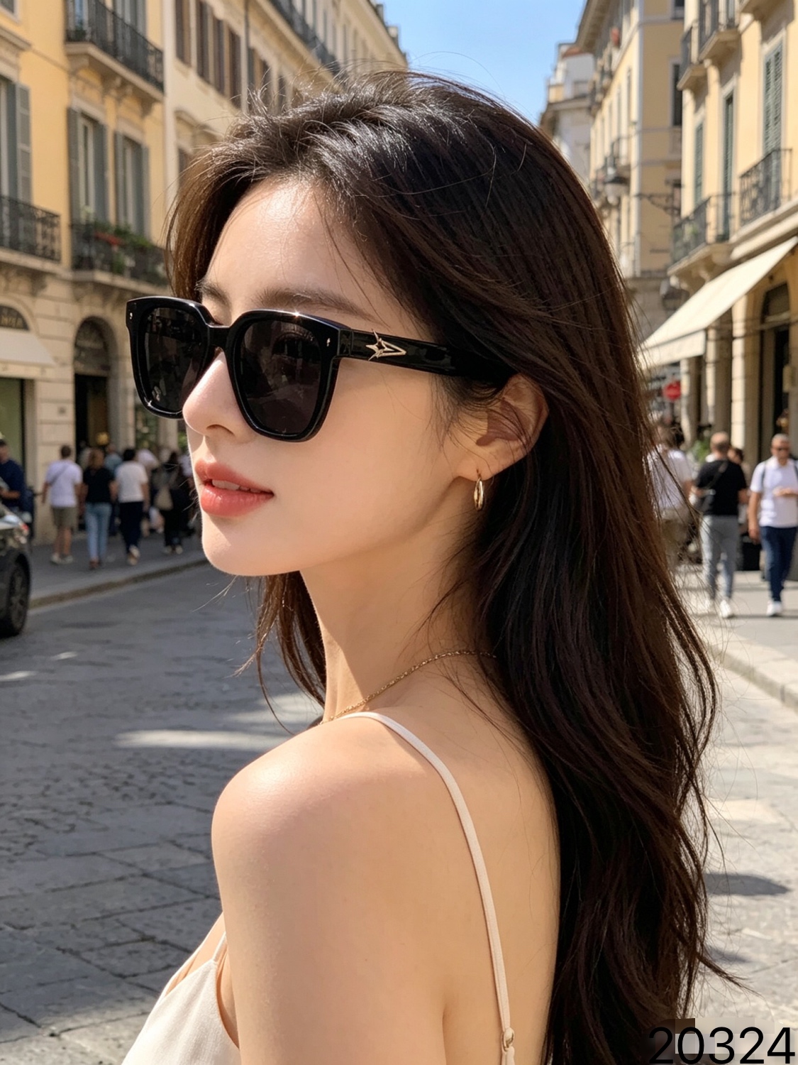🔥🔥Chane*新款偏光墨镜时尚太阳镜男女潮流街拍百搭太阳眼镜方框驾驶镜