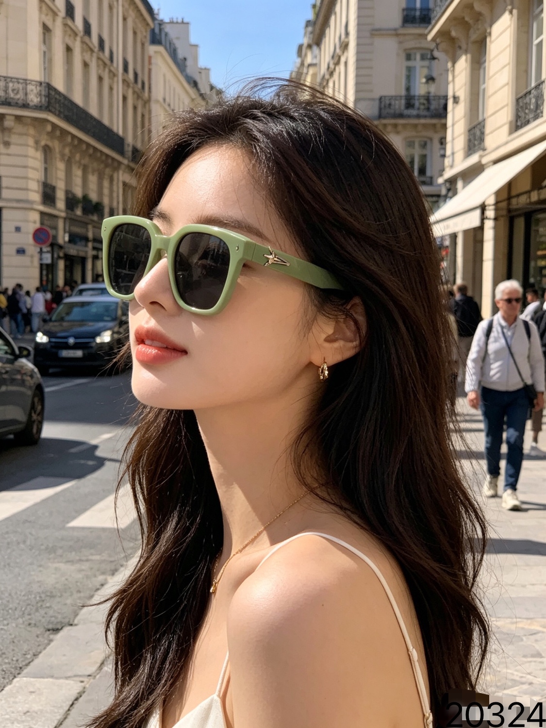 🔥🔥Chane*新款偏光墨镜时尚太阳镜男女潮流街拍百搭太阳眼镜方框驾驶镜