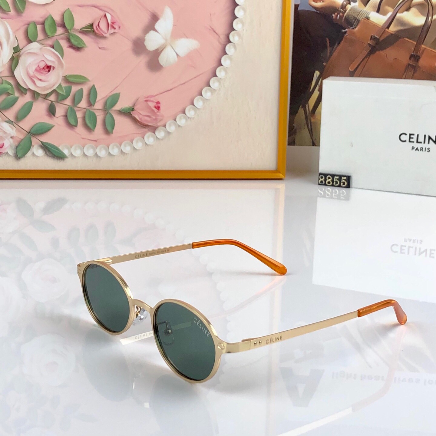 🔥🔥Celin*金属椭圆框墨镜男女嘻哈凹造型拍照太阳眼镜出游防紫外线眼镜
