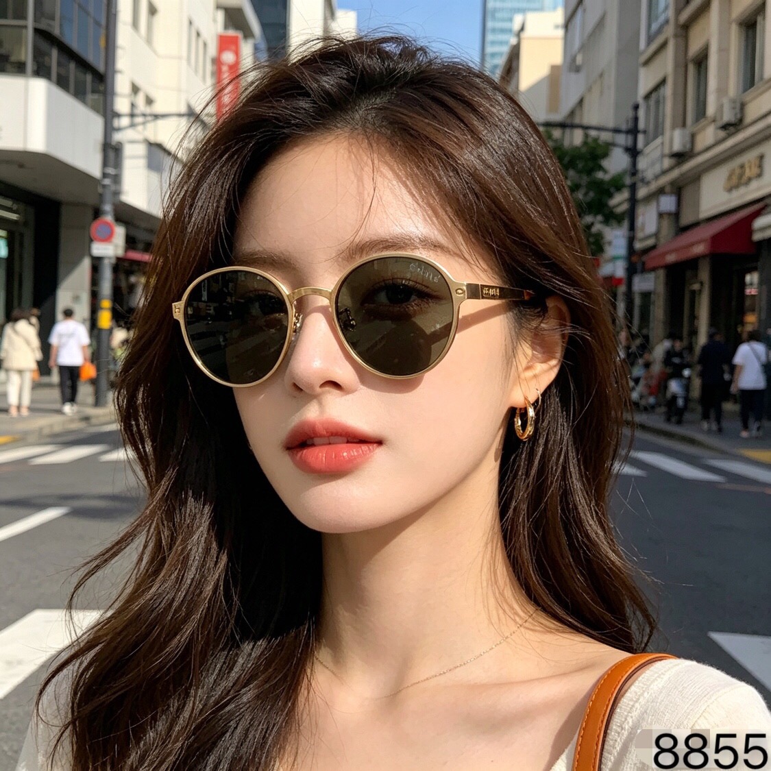 🔥🔥Celin*金属椭圆框墨镜男女嘻哈凹造型拍照太阳眼镜出游防紫外线眼镜