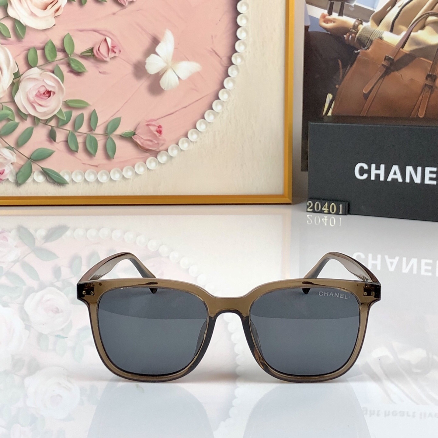 🔥🔥Chanel*2026新款超轻大框偏光墨镜女款高级感适合方圆脸防晒太阳眼镜