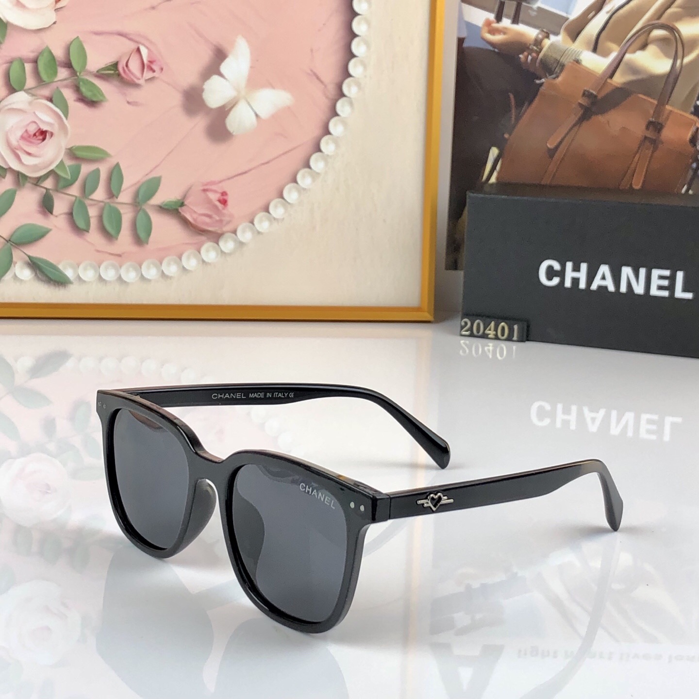 🔥🔥Chanel*2026新款超轻大框偏光墨镜女款高级感适合方圆脸防晒太阳眼镜