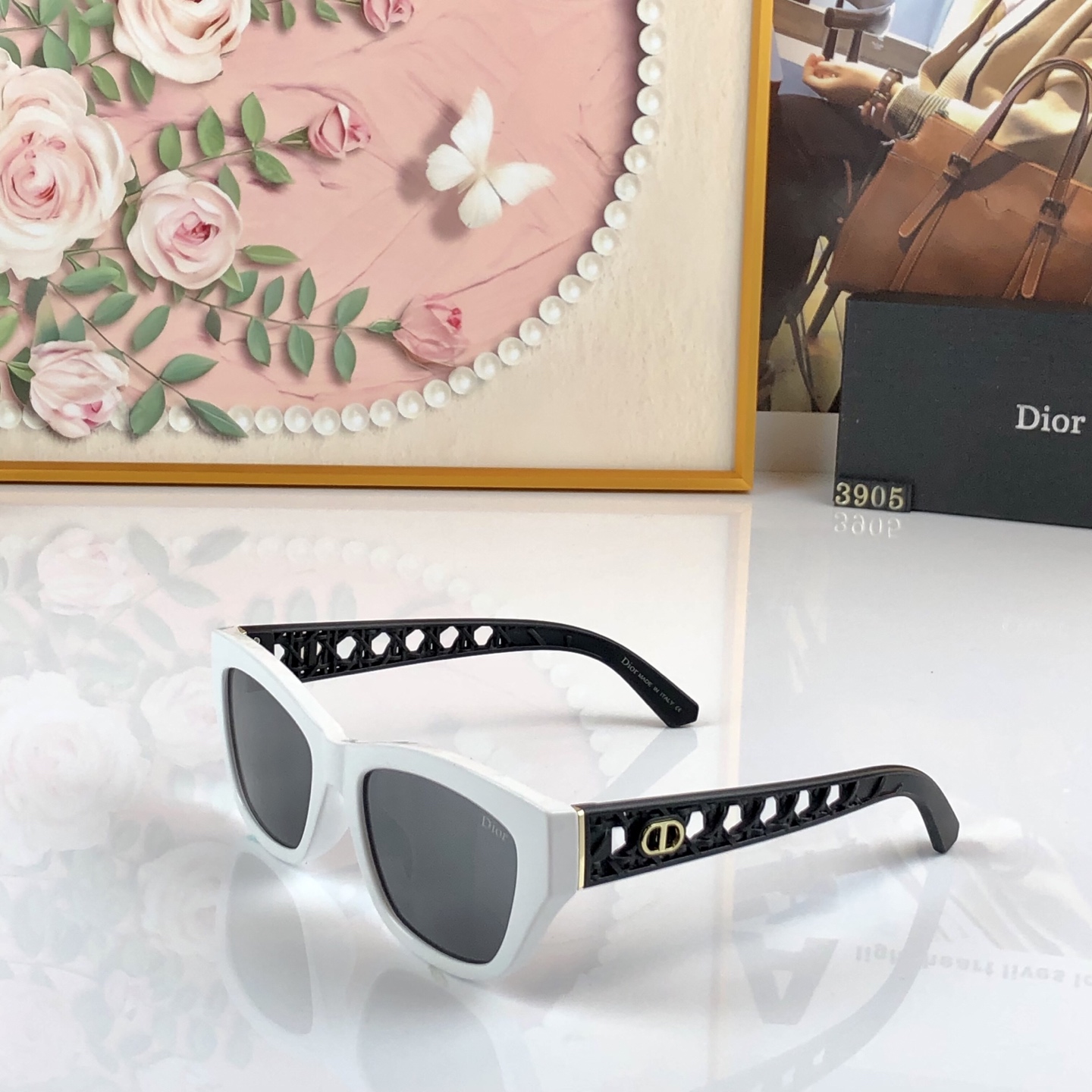 🔥🔥Dio*欧美时髦高级感太阳眼镜网红同款时尚方框太阳镜新款女潮复古墨镜