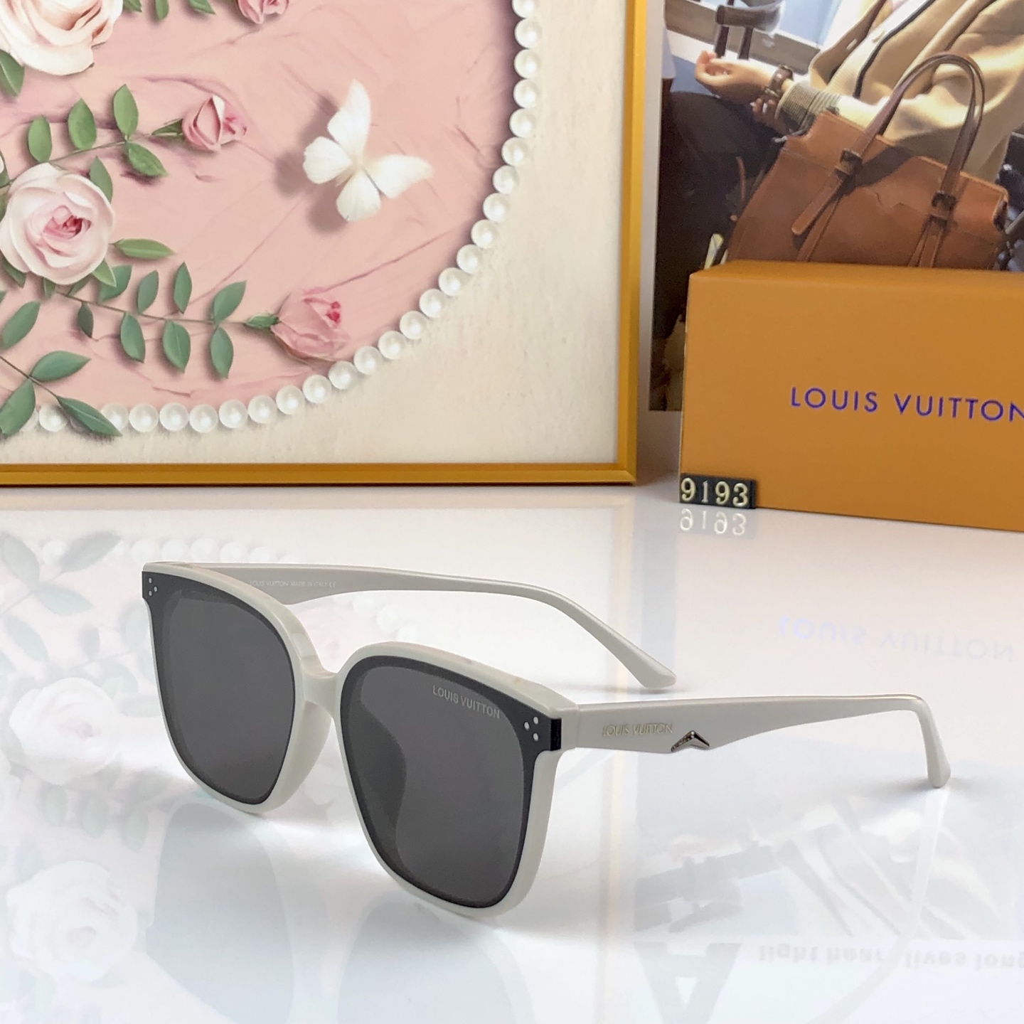🔥🔥Louisvuitto*欧美时髦高级感太阳眼镜网红同款时尚方框太阳镜新款女潮复古墨镜