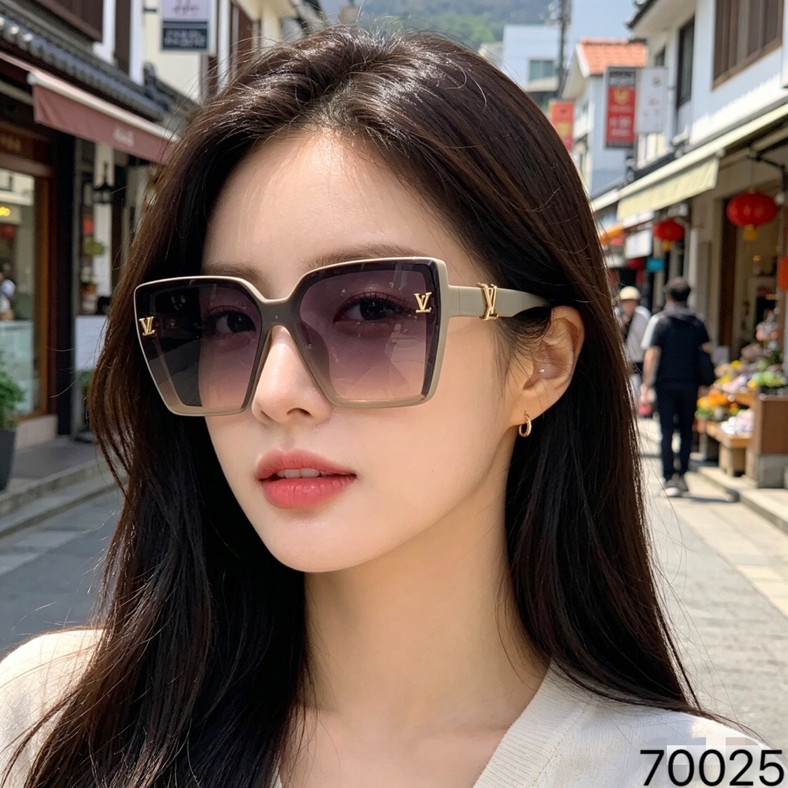 🔥🔥Louisvuitto*墨镜女大脸显瘦防紫外线ins韩版网红同款辣妹太阳镜防晒圆脸酷