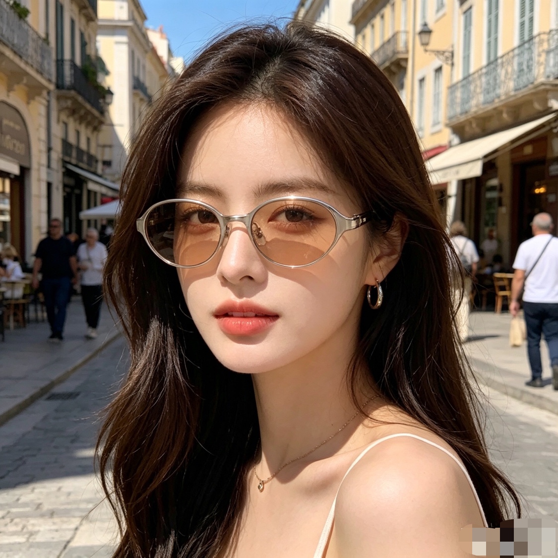 🔥🔥墨镜女2026新款欧美潮流凹造型窄框太阳眼镜防晒防紫外线老钱风