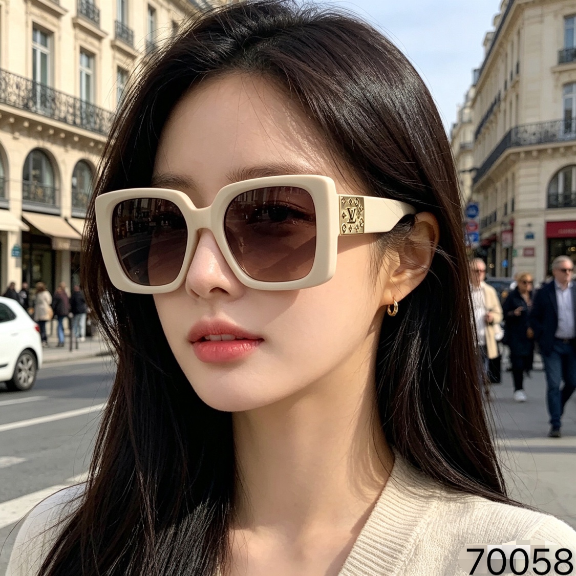 🔥🔥LOUISVUITTO*新款复古大框太阳镜女方形墨镜欧美潮流街拍网红太阳眼镜夏季