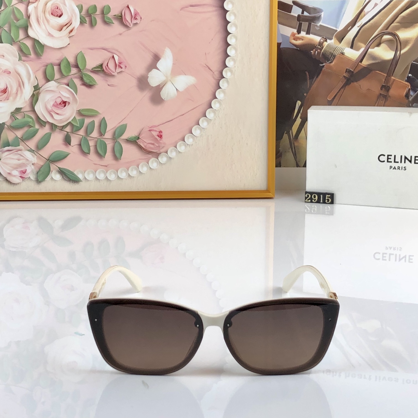 🔥🔥celin*新款时尚潮流太阳眼镜网红同款街拍摆拍墨镜女防紫外线猫眼太阳镜