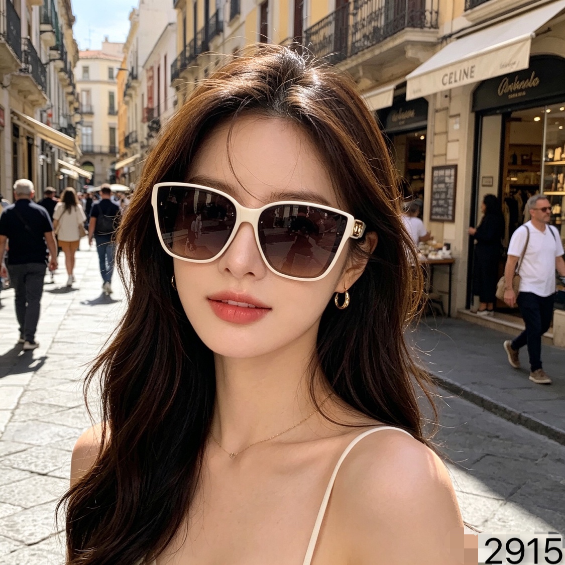 🔥🔥celin*新款时尚潮流太阳眼镜网红同款街拍摆拍墨镜女防紫外线猫眼太阳镜