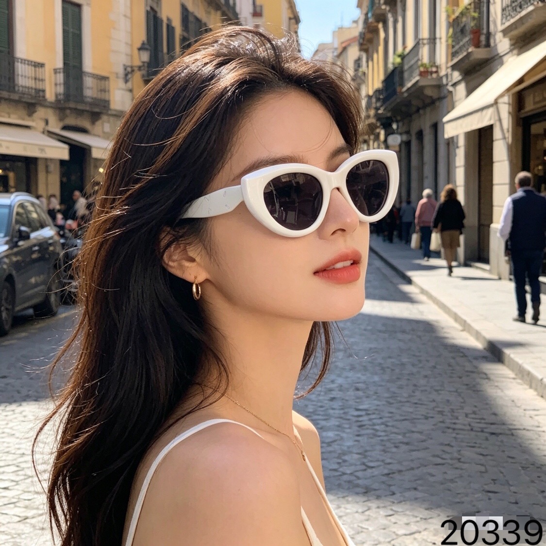 🔥🔥CHANE*新款时尚潮流太阳眼镜网红同款街拍摆拍墨镜女防紫外线猫眼太阳镜