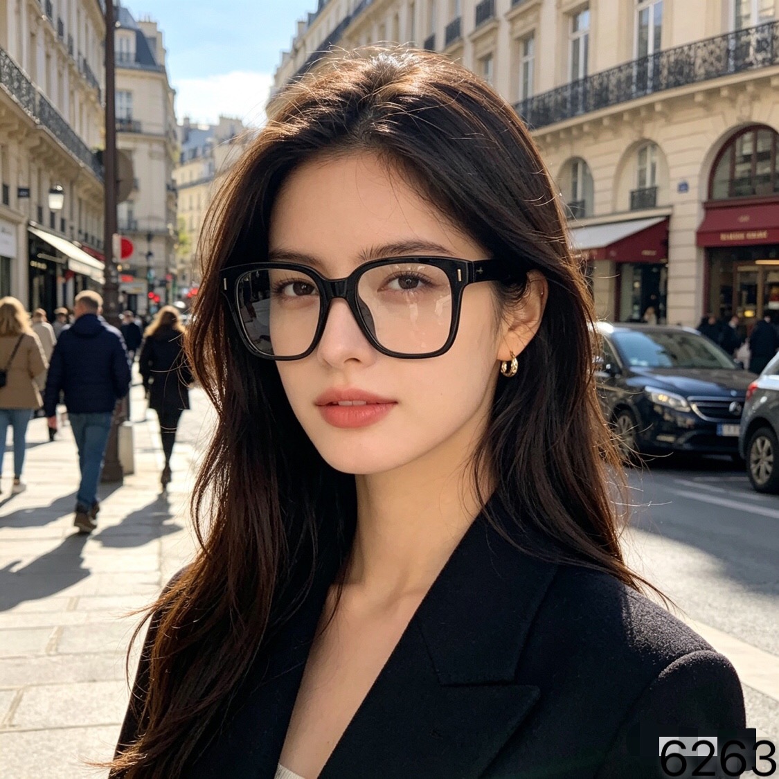 🔥🔥LOUISVUITTO*黑框眼镜潮痞帅大框显脸小素颜眼镜框防蓝光近视可配度数时髦