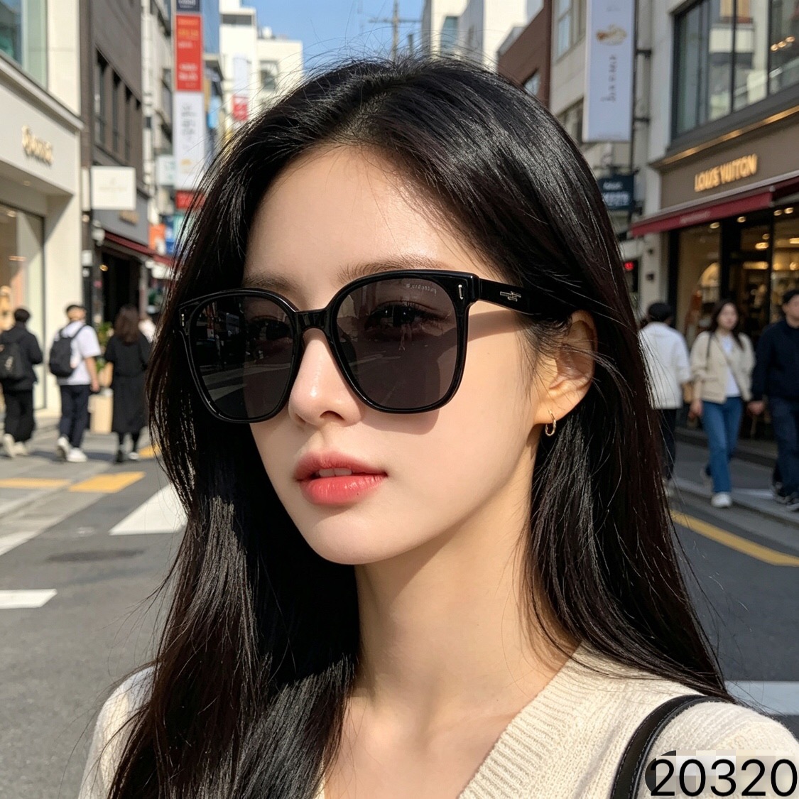 🔥🔥LOUISVUITTO*2026新款复古方框墨镜女网红款ins大脸圆脸显瘦街拍百搭太阳眼镜