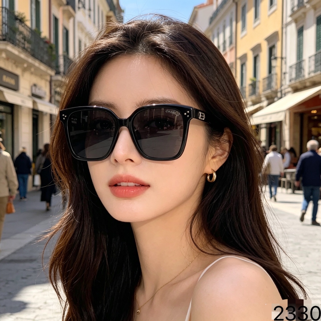 🔥🔥CHANE*2026春夏上新偏光大框方形太阳眼镜男女高级感显脸小防紫外线墨镜