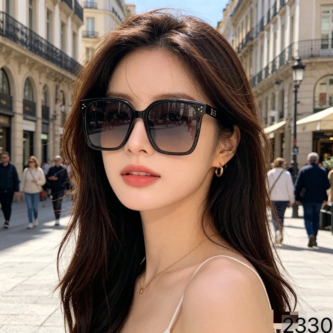 🔥🔥CHANE*2026春夏上新偏光大框方形太阳眼镜男女高级感显脸小防紫外线墨镜