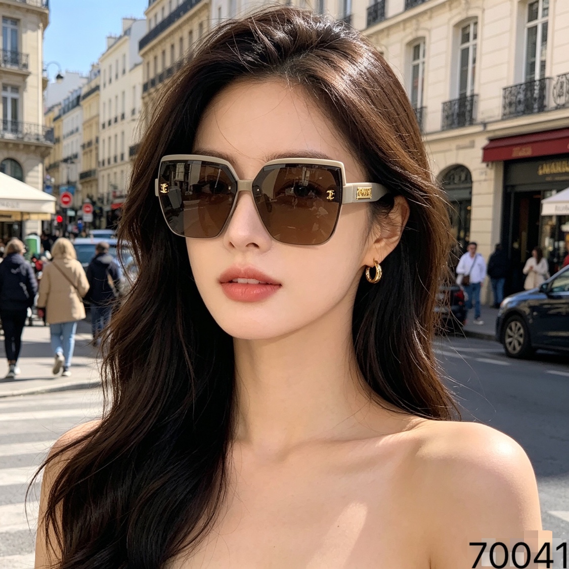🔥🔥CHANE*轻奢大框网红太阳镜女渐变色防紫外线显白显瘦百搭神器高级感墨镜