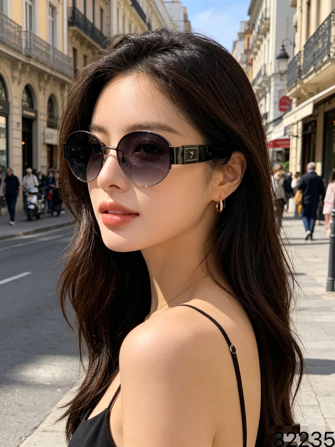 🔥🔥LOUISVUITTO*新款复古港风椭圆形金属框太阳镜男女街拍凹造型眼镜防紫外线墨镜