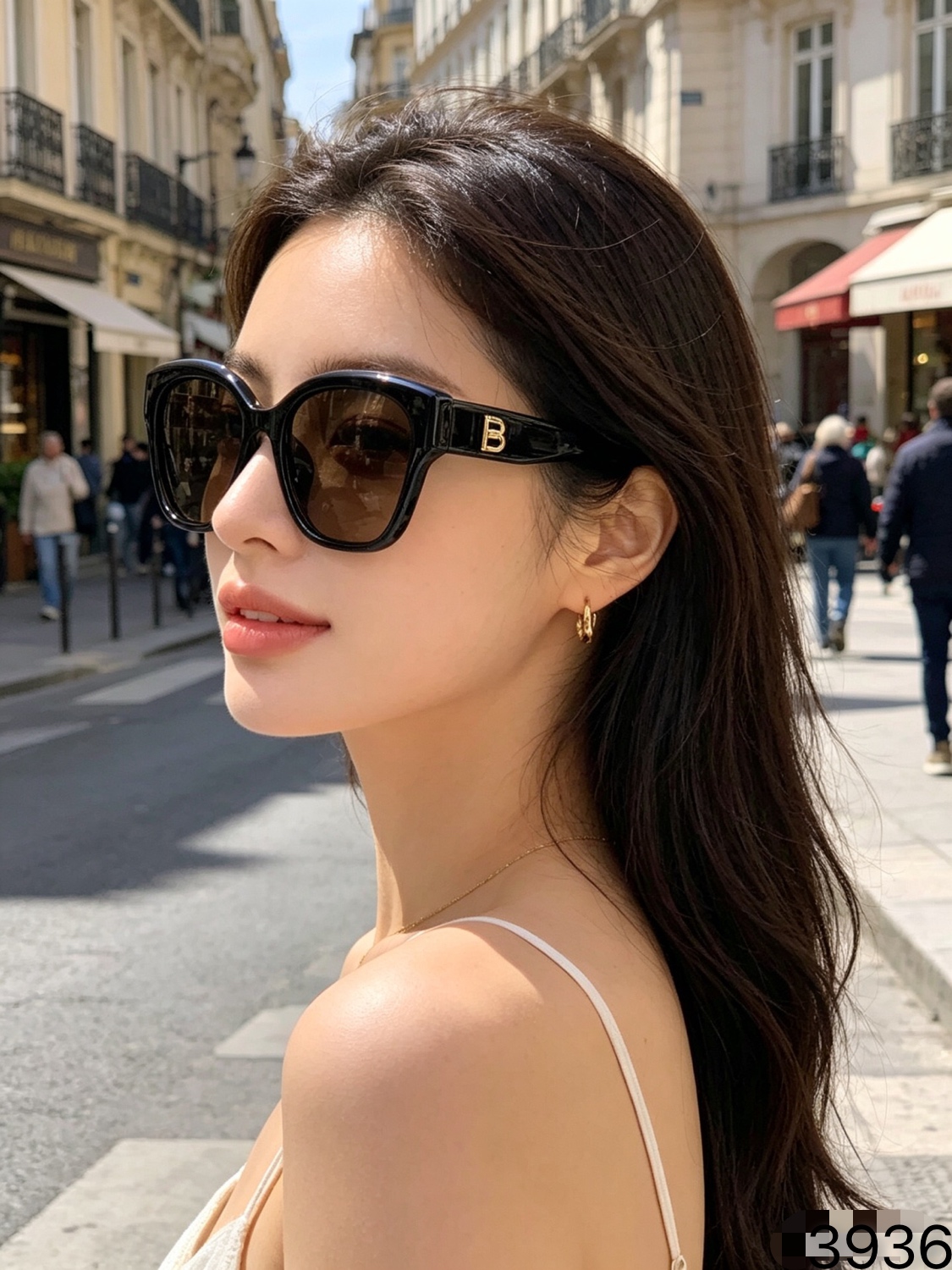 🔥🔥CHANE*2026新款韩版椭圆形猫眼墨镜复古街拍港风辣妹眼镜女潮网红太阳镜