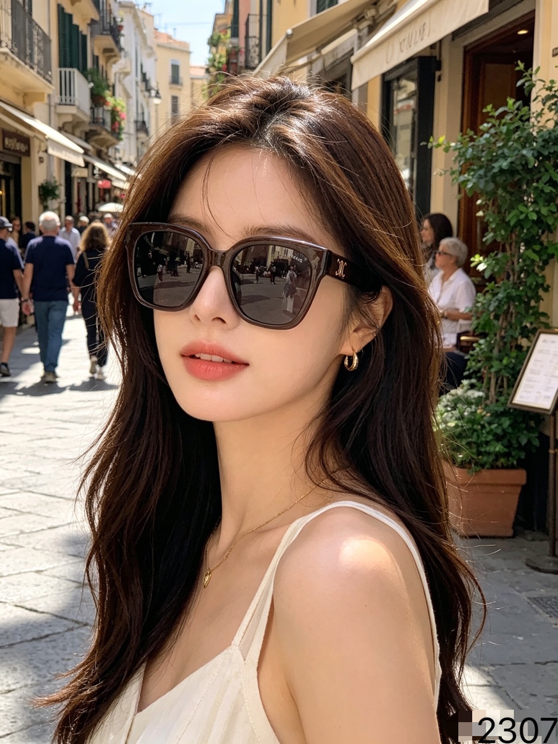 🔥🔥celin*韩版墨镜女款2026新款高级感遮阳个性圆脸街拍网红防晒太阳眼镜男
