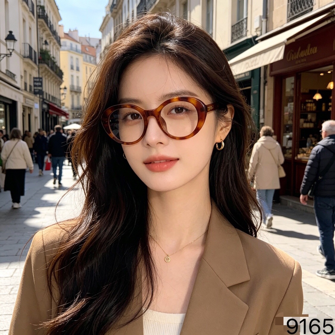 🔥🔥CHANE*复古猫眼椭圆形眼镜框女韩版时髦氛围感粗框素颜眼镜架