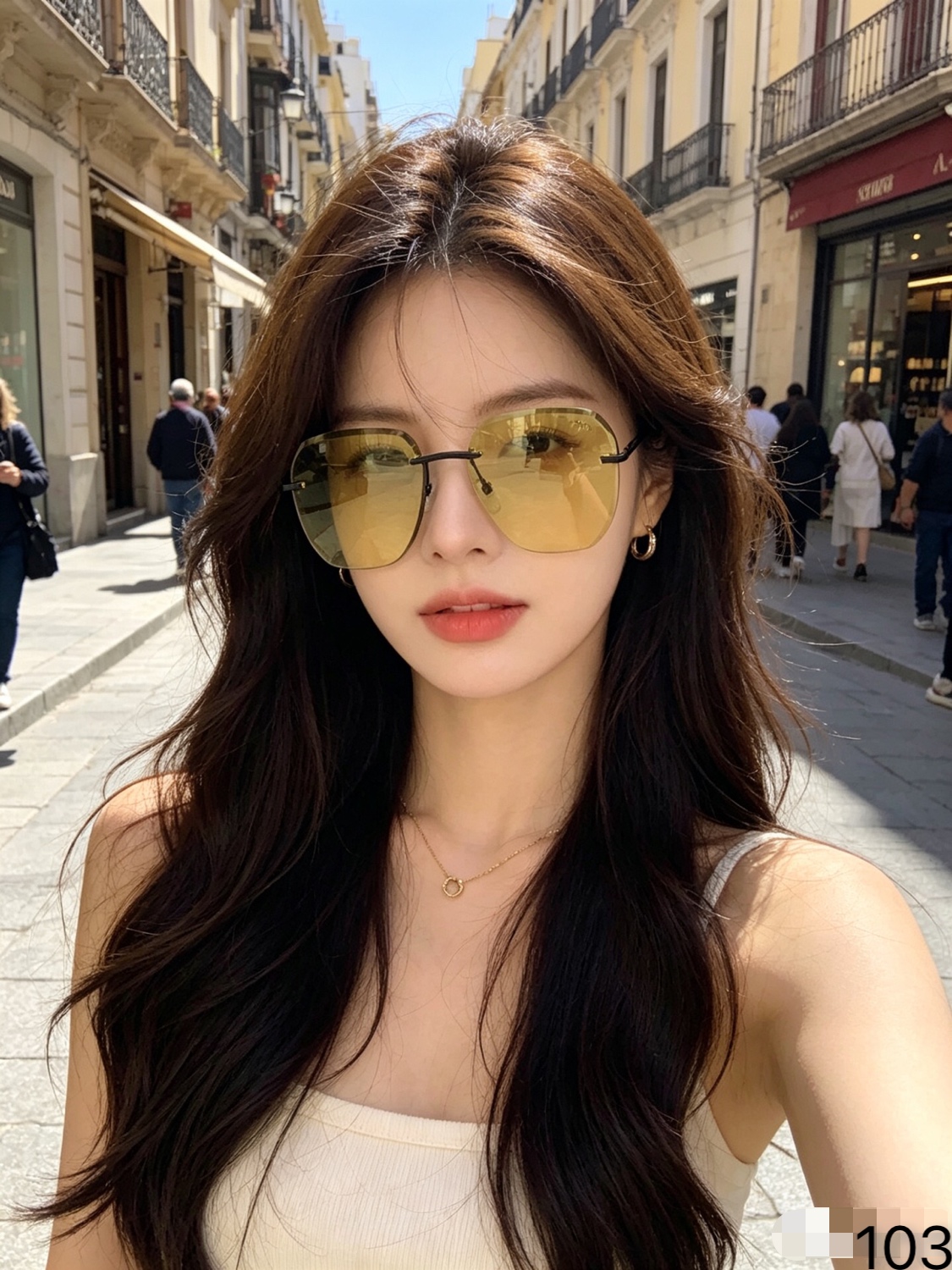 🔥🔥LOUISVUITTO*时尚无框太阳镜跨境欧美无边框网红钓鱼眼镜防紫外线男士复古墨镜