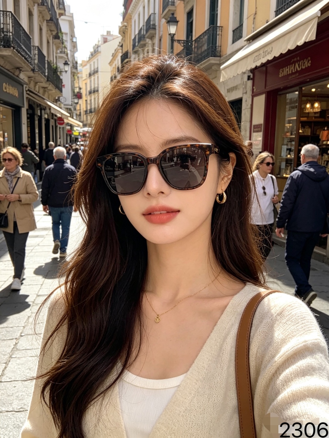 🔥🔥CHANE*新品高端品质墨镜女士2026款大框太阳眼镜潮流时尚出游防晒神器