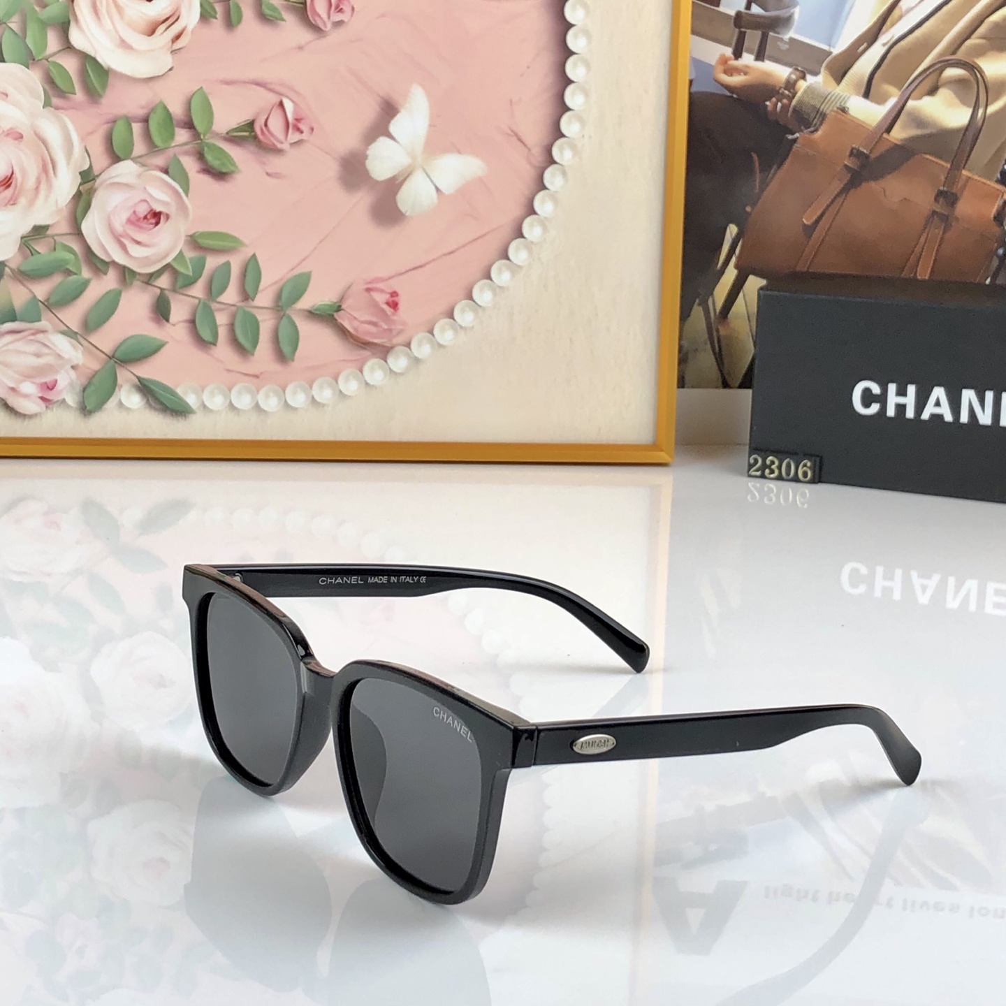🔥🔥CHANE*新品高端品质墨镜女士2026款大框太阳眼镜潮流时尚出游防晒神器