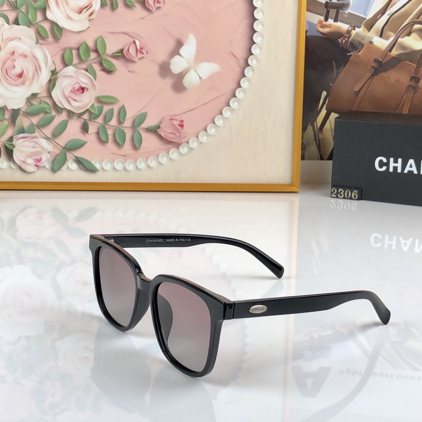 🔥🔥CHANE*新品高端品质墨镜女士2026款大框太阳眼镜潮流时尚出游防晒神器