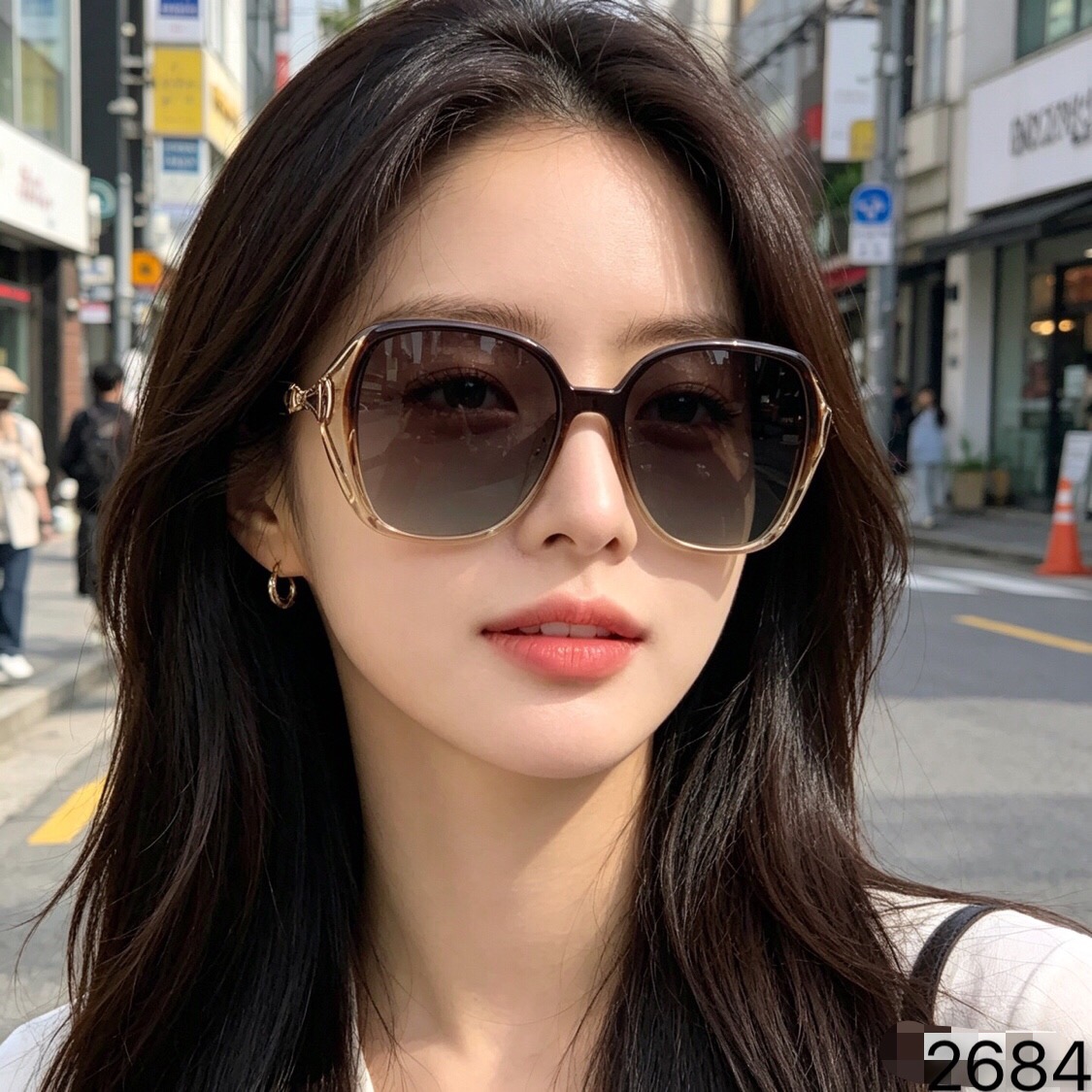 🔥🔥CHANE*新款大框眼镜素颜个性时尚显瘦防晒太阳镜防紫外线墨镜潮女太阳镜