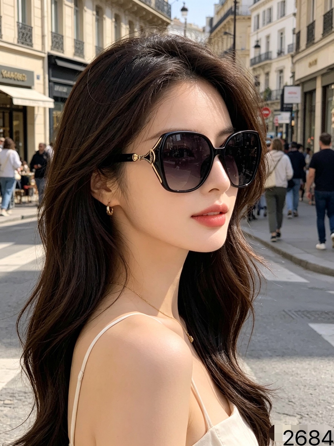 🔥🔥CHANE*新款大框眼镜素颜个性时尚显瘦防晒太阳镜防紫外线墨镜潮女太阳镜