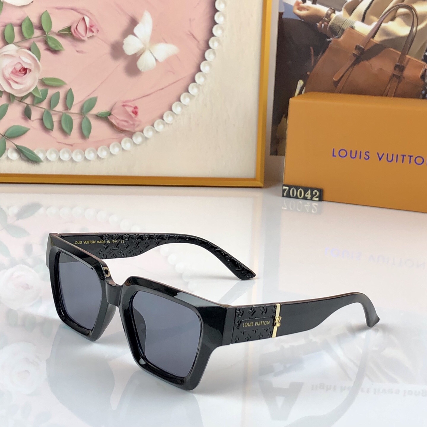 🔥🔥LOUISVUITTO*新款欧美网红时尚潮流方形太阳镜个性街拍墨镜