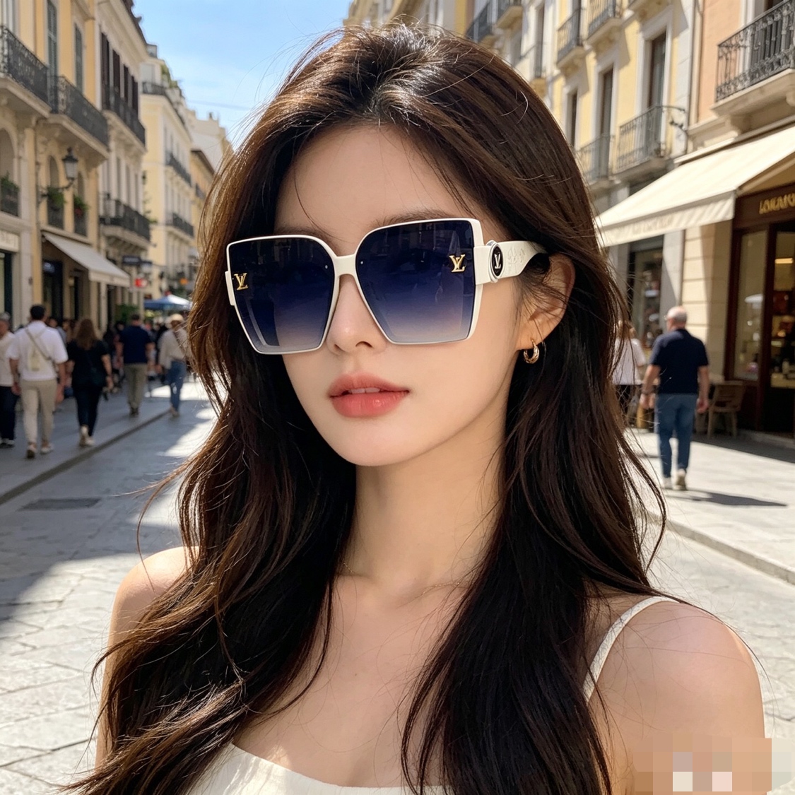 。。LOUISVUITTO*新款方框太阳镜女款墨镜网红时尚大百搭开车防紫外线眼镜