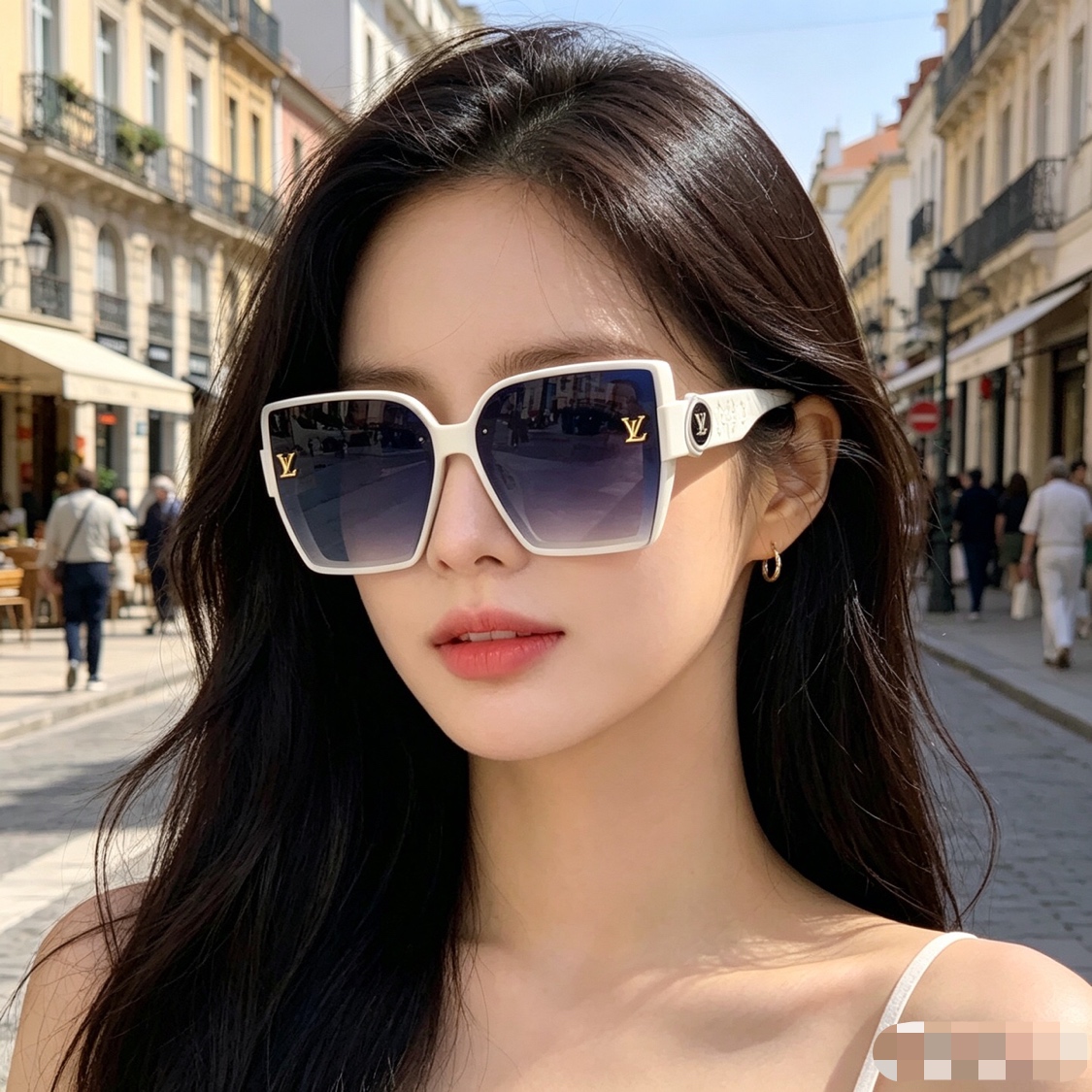。。LOUISVUITTO*新款方框太阳镜女款墨镜网红时尚大百搭开车防紫外线眼镜