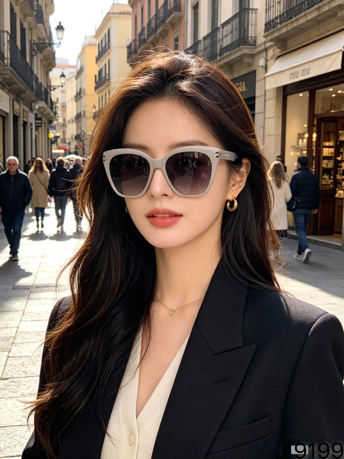 。。miumi*时尚轻奢旅游拍照潮版女太阳镜户外方形墨镜