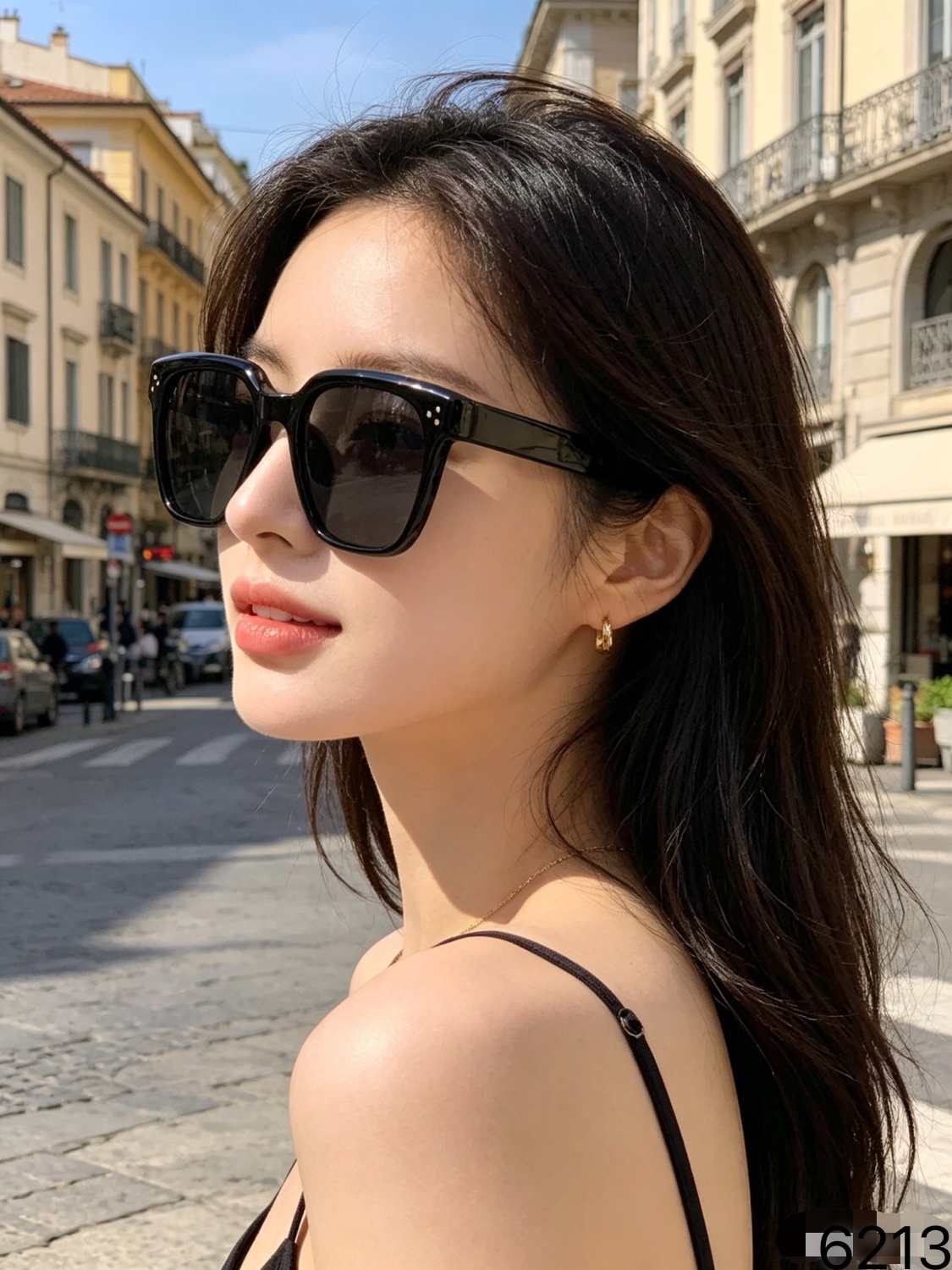 。。Prad*时尚新款方框太阳镜男高级感轻奢百搭板材女素颜墨镜