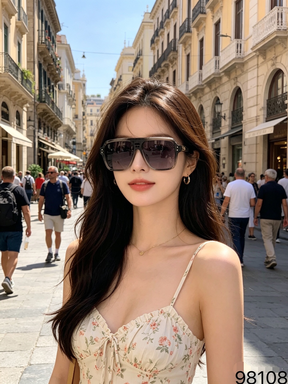 。。Prad*太阳镜男时尚方框遮阳开车防晒复古风欧美辣妹百搭潮流街拍墨镜