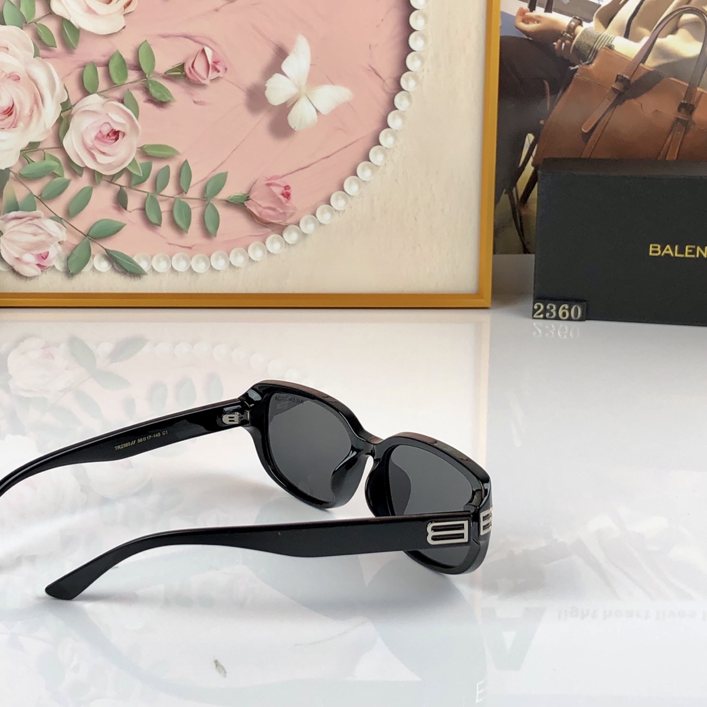 。Balenciag*时尚欧美潮流墨镜女款高级感街拍凹造型眼镜男士防紫外线太阳镜