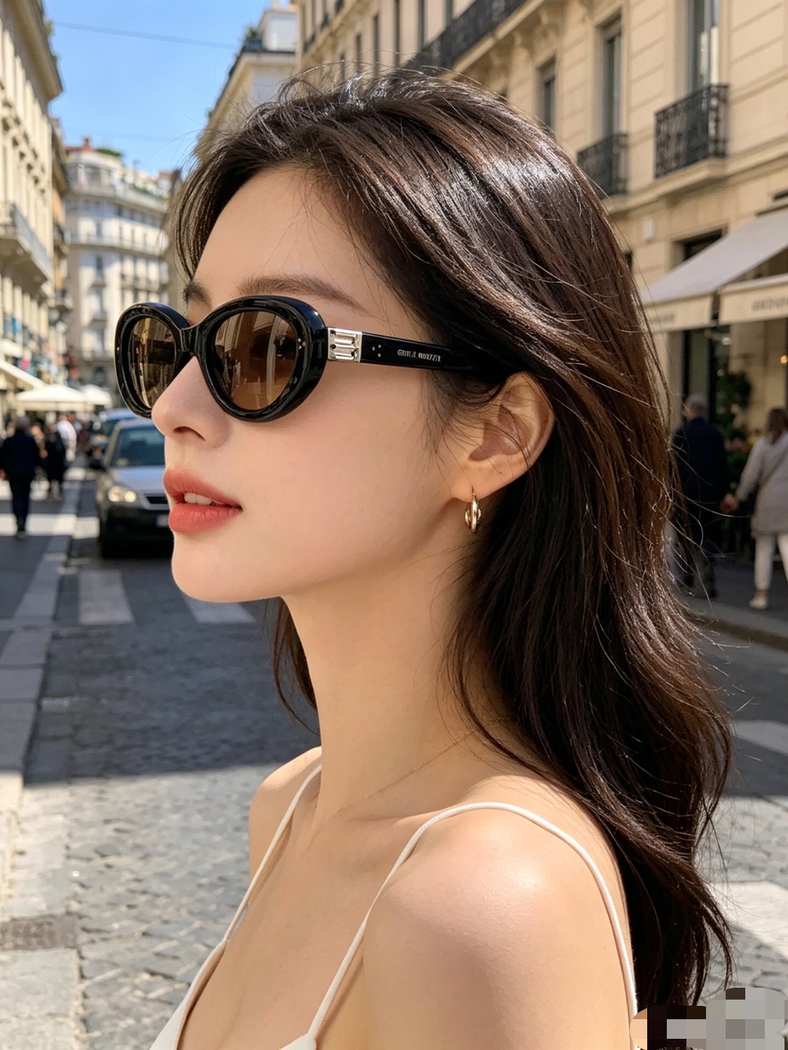 。高定高质感复古猫眼墨镜女2026新款爆款高级感欧美时髦太阳镜简约