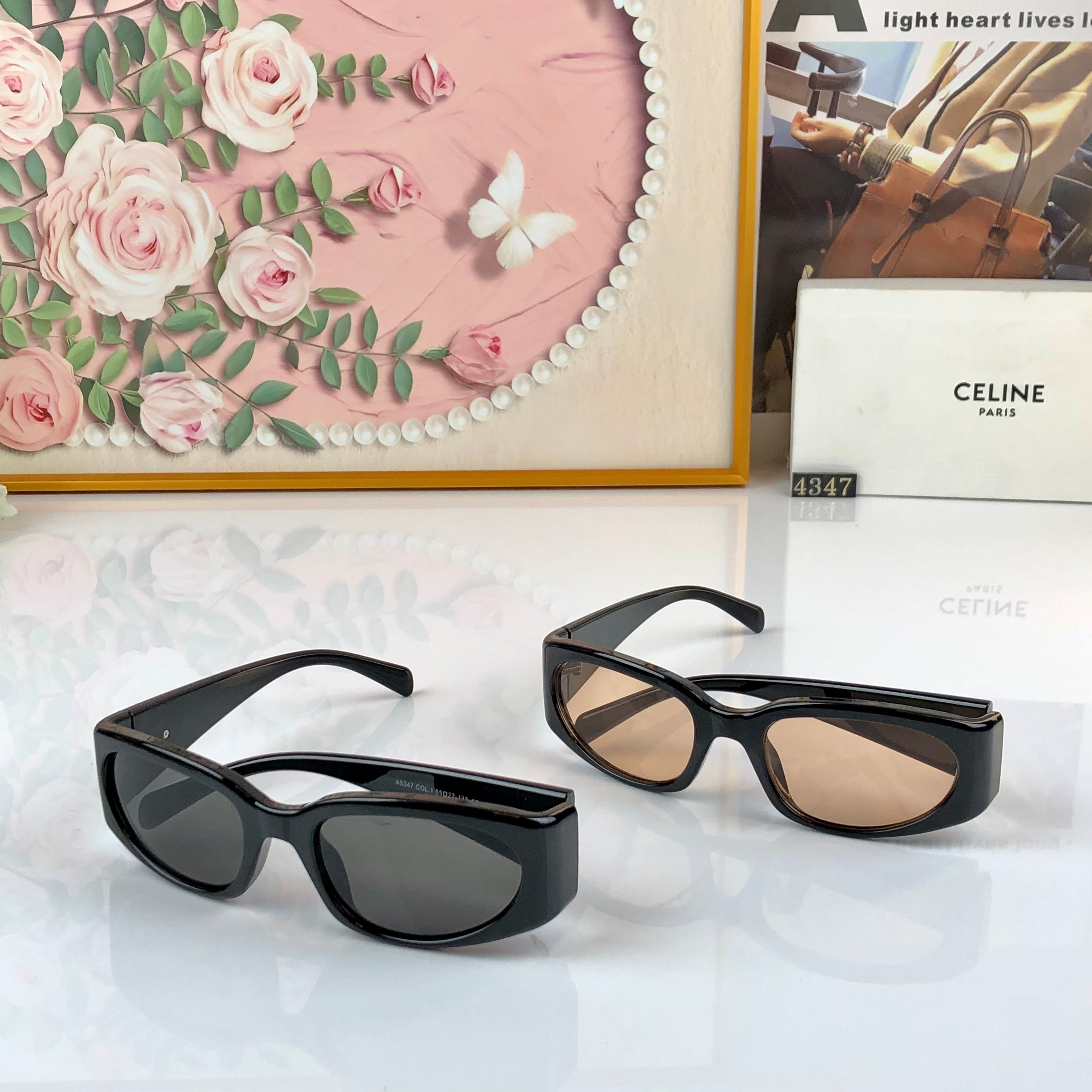 。Celin*墨镜女刘诗诗同款优雅猫眼凯旋门金标太阳眼镜