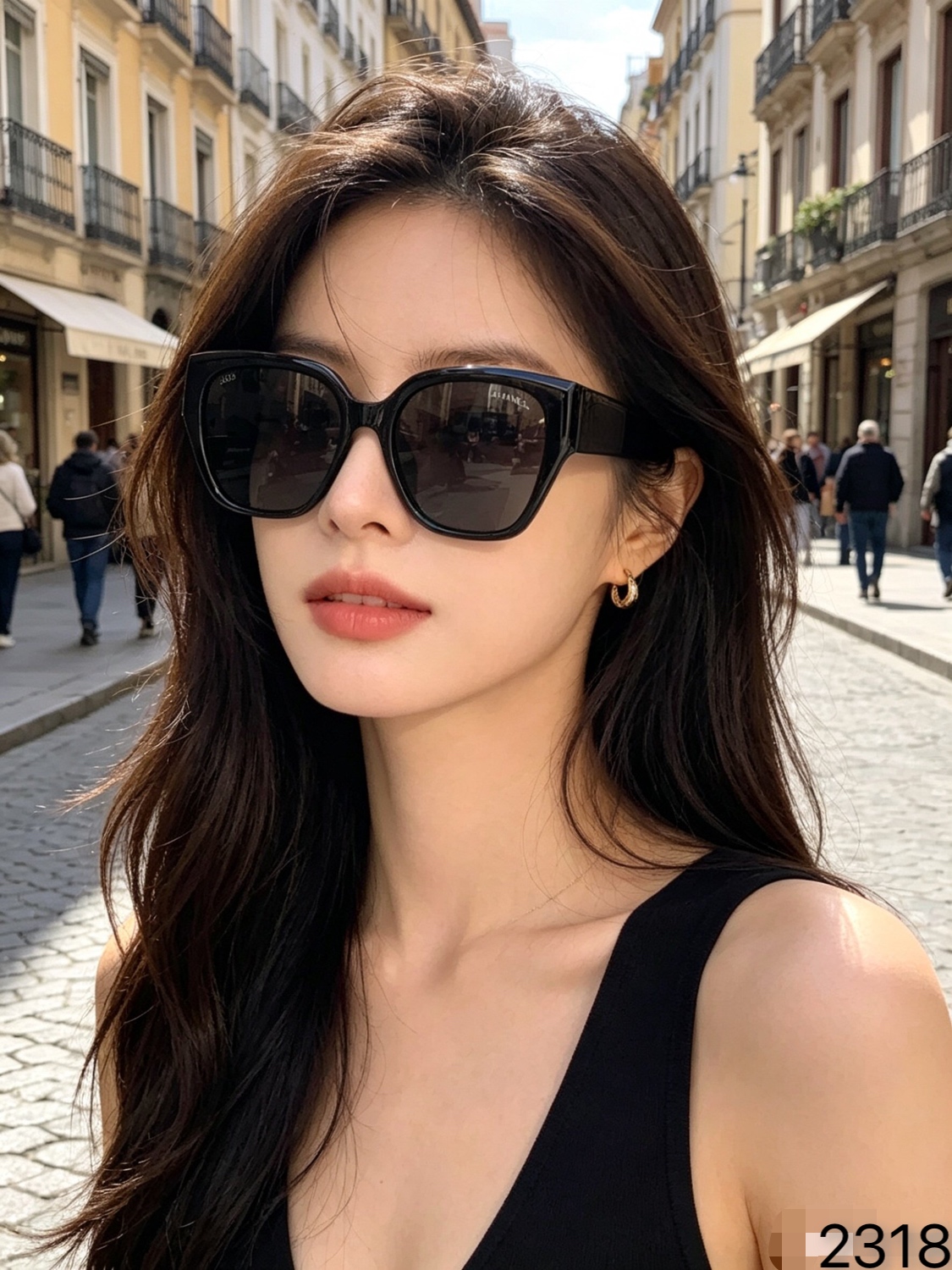 。CHANE*墨镜女潮高级感2026新款韩版百搭方圆脸显瘦太阳眼镜防紫外线街拍