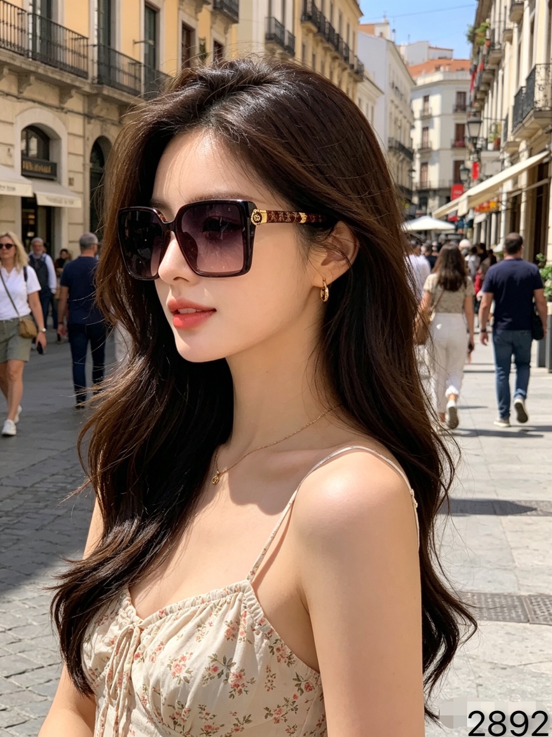 。Gucc*韩版时尚新款墨镜时尚潮搭防晒网红街拍女士遮阳太阳眼镜
