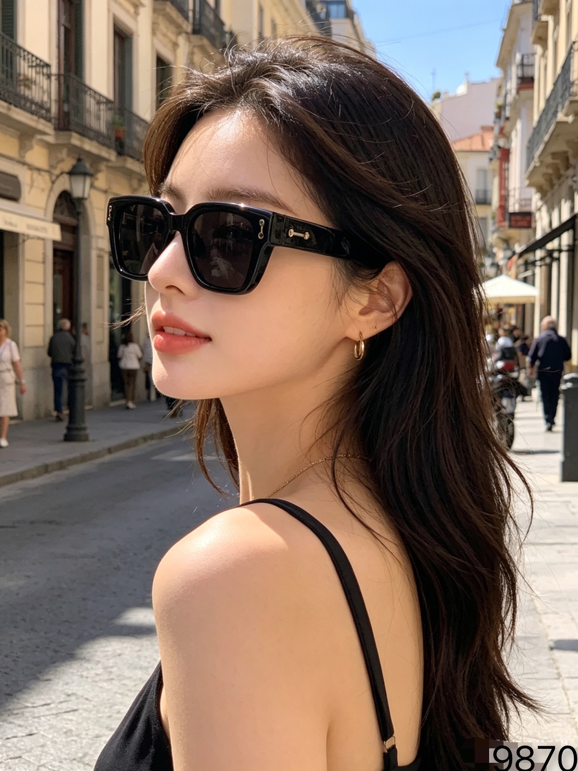 。Gucc*时尚轻奢旅游拍照潮版男女太阳镜户外方形墨镜