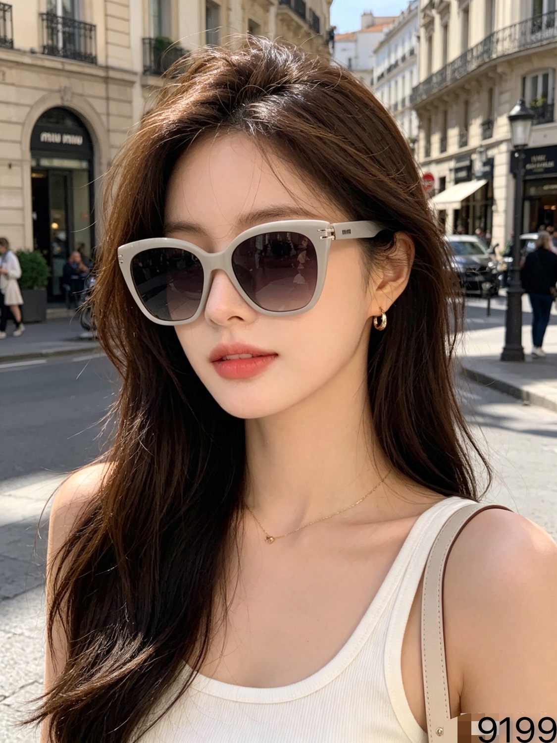 。miumi*【品质】轻奢风高清尼龙镜高级感时尚潮墨镜太阳眼镜男女
