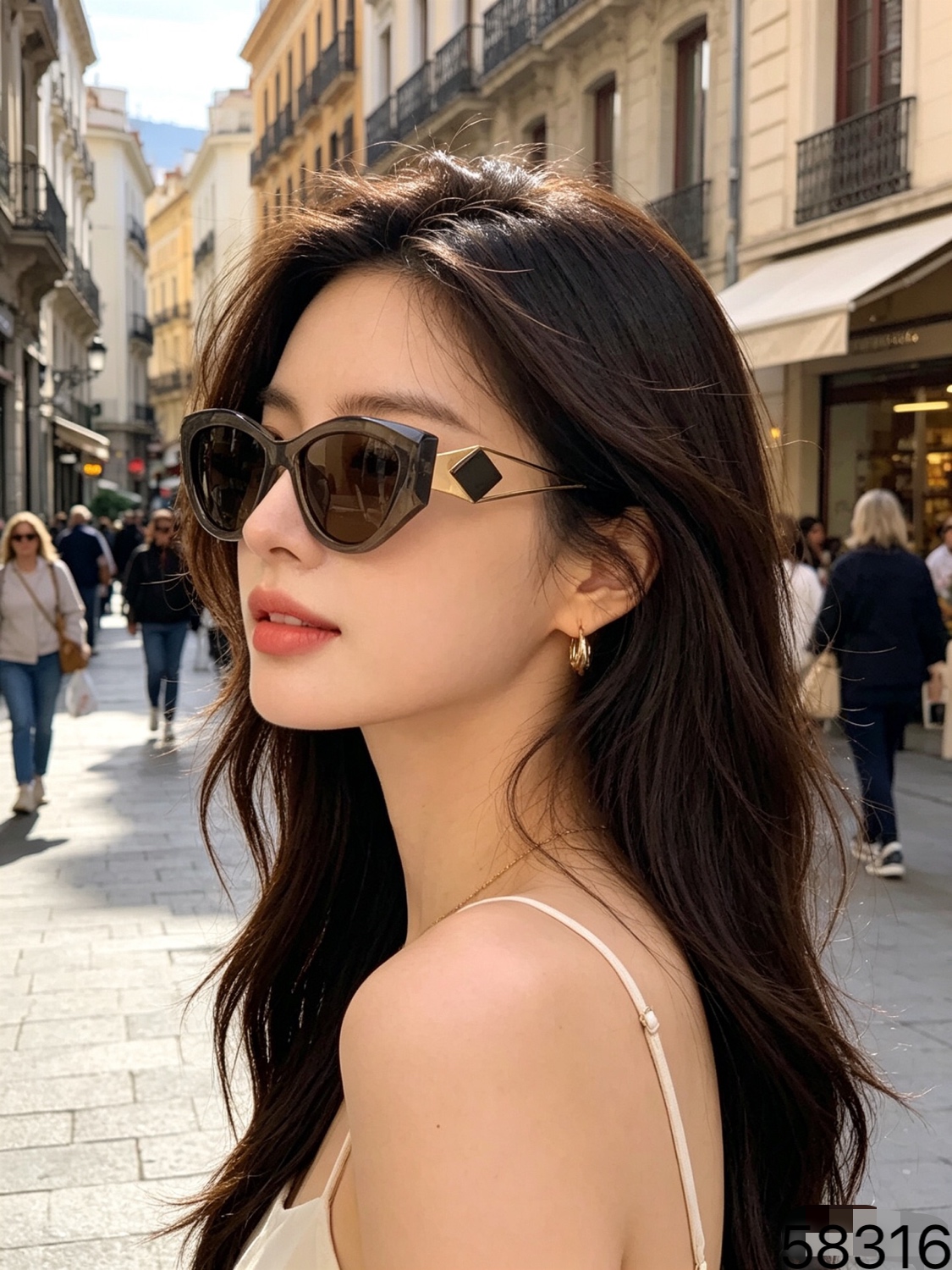。Prad*欧美个性镂空金属偏光太阳眼镜潮男女网红时尚多边形复古遮阳墨镜
