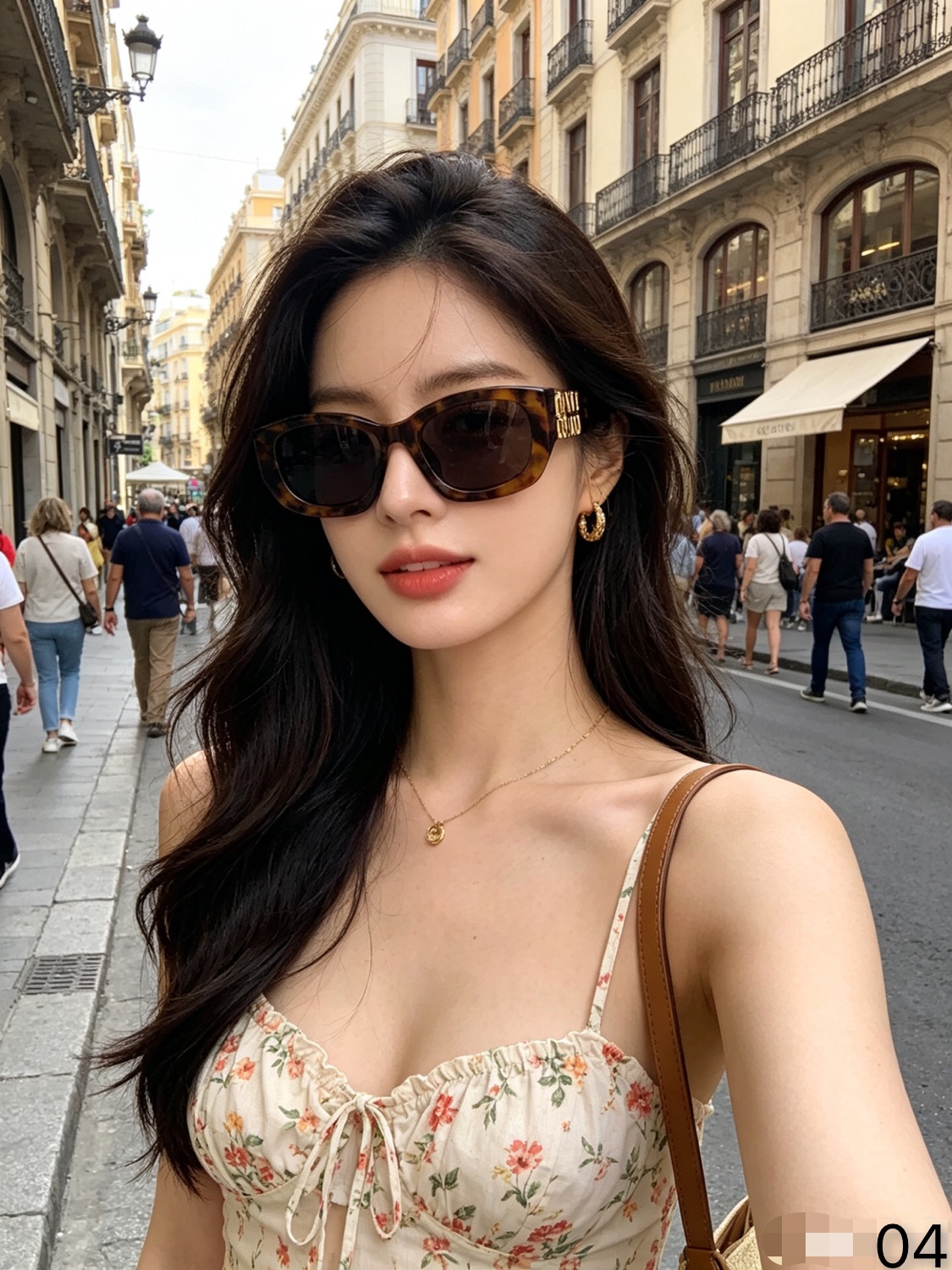 。miumi*欧美新款时尚防晒猫眼太阳眼镜m字母潮流高级感街拍墨镜女遮阳镜